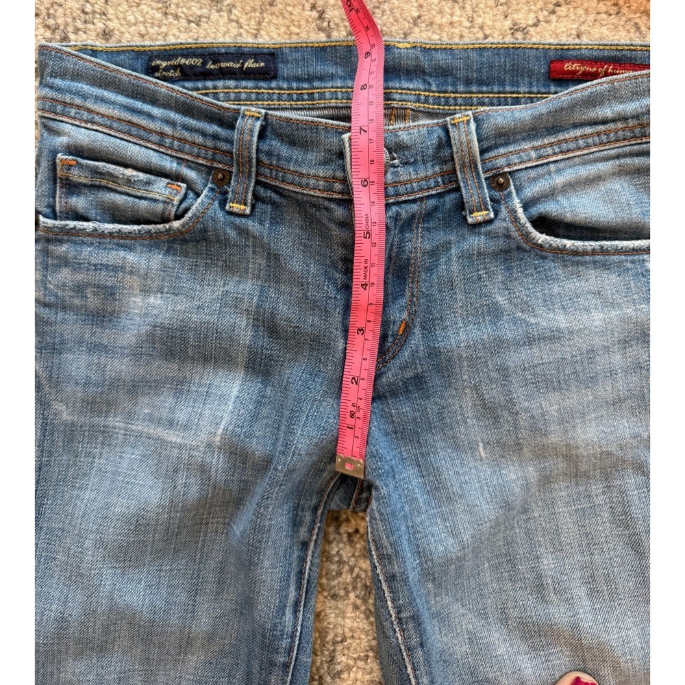 Y2K Citizens of Humanity Blue Ingrid Low Waist Flair Stretch Jeans USA Retro 26 - Picture 6 of 9